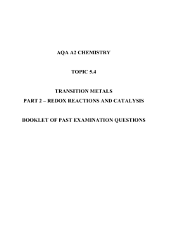 5.4 Transition Metals - Redox Reactions and Catalysis.rtf