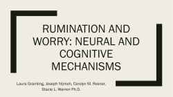 Rumination and Worry - Neural and Cognitive Mechanisms
