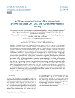 A 156 kyr smoothed history of the atmospheric greenhouse gases