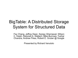 Bigtable: A Distributed Storage System for Structured Data