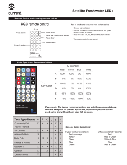 Satellite Color Spectrum Recommendations - Current-USA