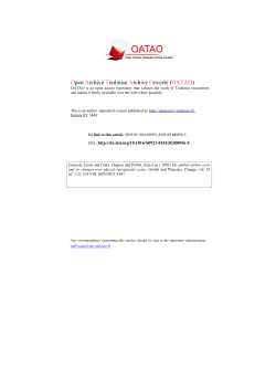 The global carbon cycle and its changes over glacial