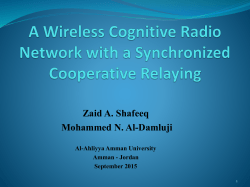 A Wireless Cognitive Radio Network with a