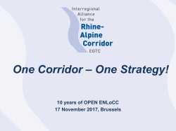 One Corridor &ndash; One Strategy!
