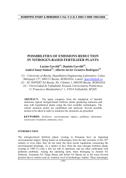 possibilities of emissions reduction in nitrogen