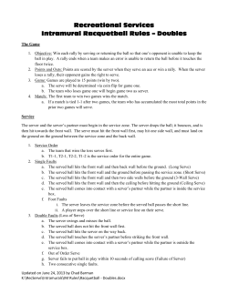 Open Doubles Racquetball Tournament