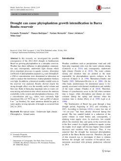 Drought can cause phytoplankton growth intensification in