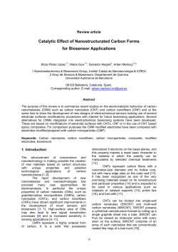 Catalytic Effect of Nanostructurated Carbon Forms for