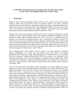 ECONOMIC INSTRUMENTS IN CONTROLLING WATER