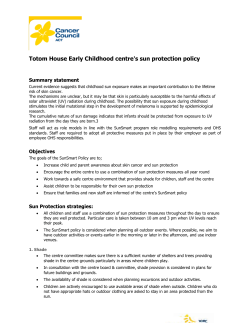 Schools are welcome to copy this SunSmart sun