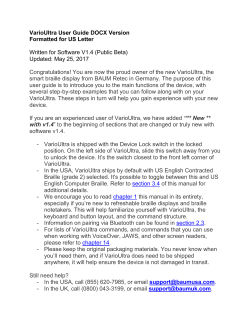 2.5 Using VarioUltra as a Bluetooth Braille Display.