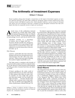The Arithmetic of Investment Expenses