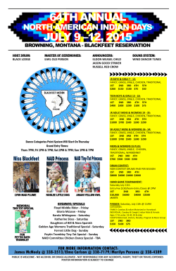 64th annual july 9 &ndash;12, 2015 - Blackfeet Indian Reservation