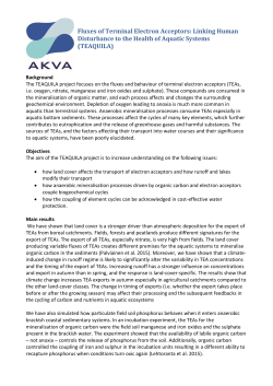 Fluxes of Terminal Electron Acceptors: Linking Human Disturbance