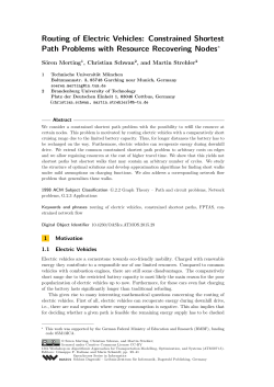 Routing of Electric Vehicles: Constrained Shortest Path