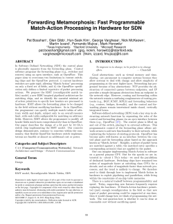 Forwarding Metamorphosis: Fast Programmable Match