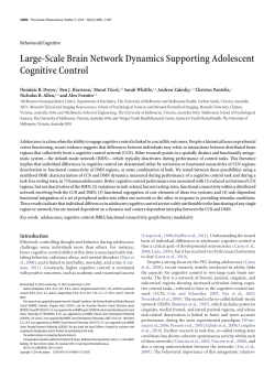 Large-Scale Brain Network Dynamics Supporting Adolescent