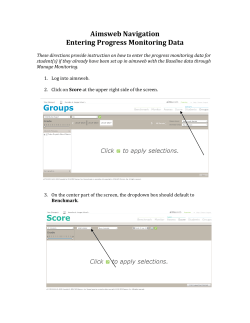 How to enter benchmark scores