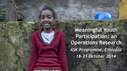 Meaningful Youth Participation: an Operations Research