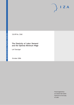 The Elasticity of Labor Demand and the Optimal Minimum Wage