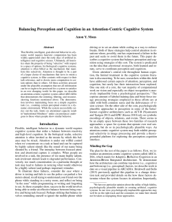 Balancing Perception and Cognition in an Attention