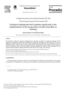 Geological Underground will Contribute Significantly to