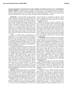 Oxygen Isotopic Constraints on the Number and Origin of Basaltic