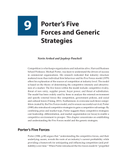 9 Porter`s Five Forces and Generic Strategies