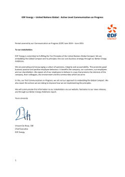 EDF Energy &ndash; United Nations Global