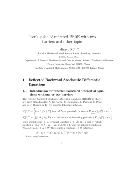 User`s guide of reflected BSDE with two barriers and other topic