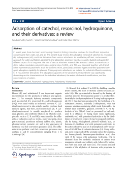 Adsorption of catechol, resorcinol, hydroquinone, and their