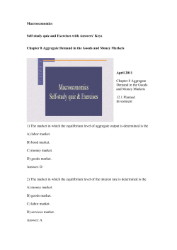 Macroeconomics Self-study quiz and Exercises with Answers` Keys