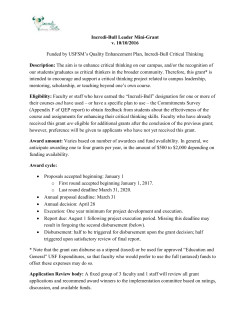 Incredi-Bull Leader Mini-Grant v. 10/10/2016 Funded by USFSM`s