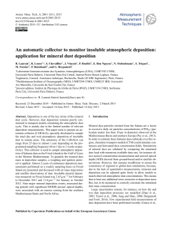 An automatic collector to monitor insoluble atmospheric deposition