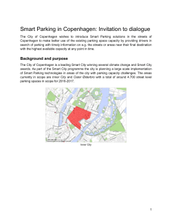 The City of Copenhagen wishes to introduce Smart Parking