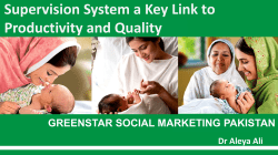 Aleya Ali, Greenstar Social Marketing