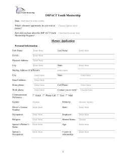 Mentor_Application - Youth Emergency Services