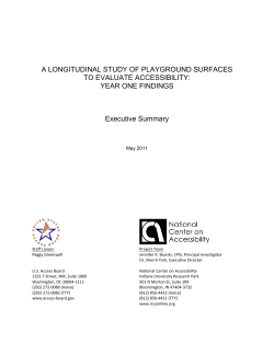 A Longitudinal Study of Playground Surfaces to Evaluate