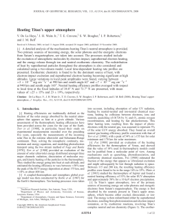 Heating Titans upper atmosphere - Deep Blue