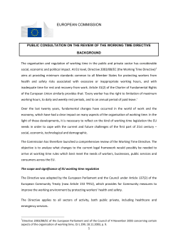 Directive 2003/88/EC - European Commission