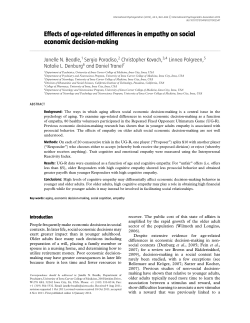 Effects of age-related differences in empathy on social economic