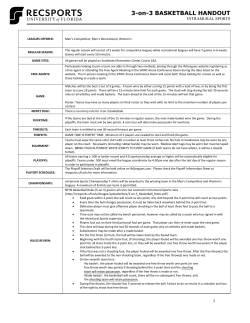 3-on-3 BASKETBALL HANDOUT - RecSports