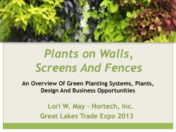 Plants on Walls, Screens And Fences