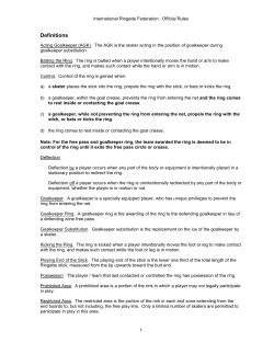 Section 1 &ndash; Playing Area