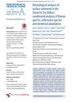 Mineralogical analyses of surface sediments in the Antarctic Dry