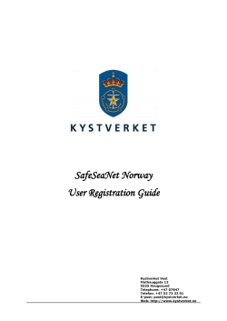 SafeSeaNet Norway User Registration Guide