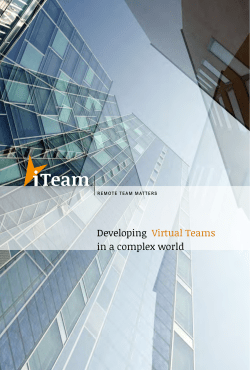 Developing Virtual Teams in a complex world