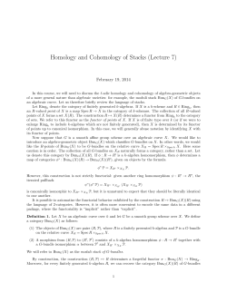 Homology and Cohomology of Stacks (Lecture 7)