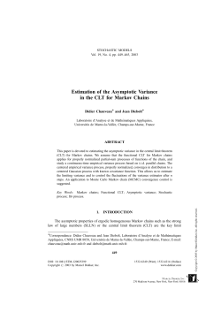 Estimation of the Asymptotic Variance in the CLT for Markov Chains