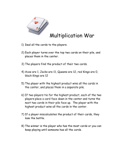Multiplication War - West